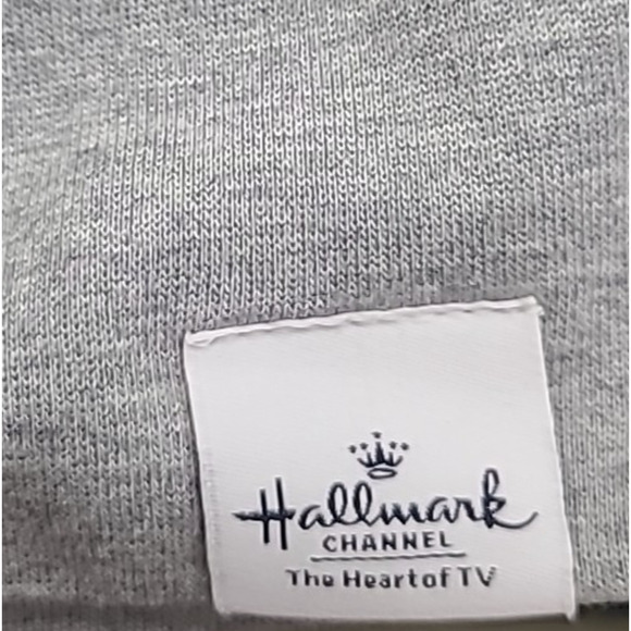 Hallmark Channel #1 Fan Christmas Hoodie Hooded Sweatshirt Womens Large Gray New - Picture 4 of 8